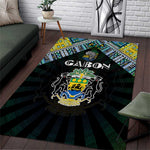 Gabon Roots Area Rug African Pride in Fingerprint and Tribal Colors