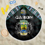 Gabon Roots Beach Blanket African Pride in Fingerprint and Tribal Colors