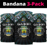 Gabon Roots Neck Gaiter African Pride in Fingerprint and Tribal Colors DT02