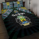 Gabon Roots Quilt Bed Set African Pride in Fingerprint and Tribal Colors