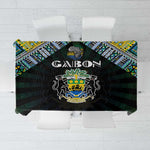 Gabon Roots Tablecloth African Pride in Fingerprint and Tribal Colors