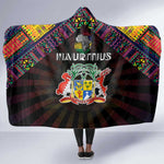 Mauritius Roots Hooded Blanket African Pride in Fingerprint and Tribal Colors