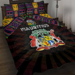 Mauritius Roots Quilt Bed Set African Pride in Fingerprint and Tribal Colors