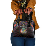 Mauritius Roots Shoulder Handbag African Pride in Fingerprint and Tribal Colors