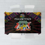 Mauritius Roots Tablecloth African Pride in Fingerprint and Tribal Colors