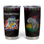 Mauritius Roots Tumbler Cup African Pride in Fingerprint and Tribal Colors