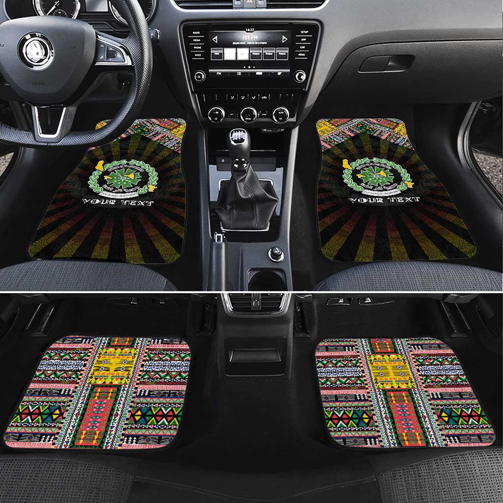 Comoros Roots Car Mats African Pride in Fingerprint and Tribal Colors