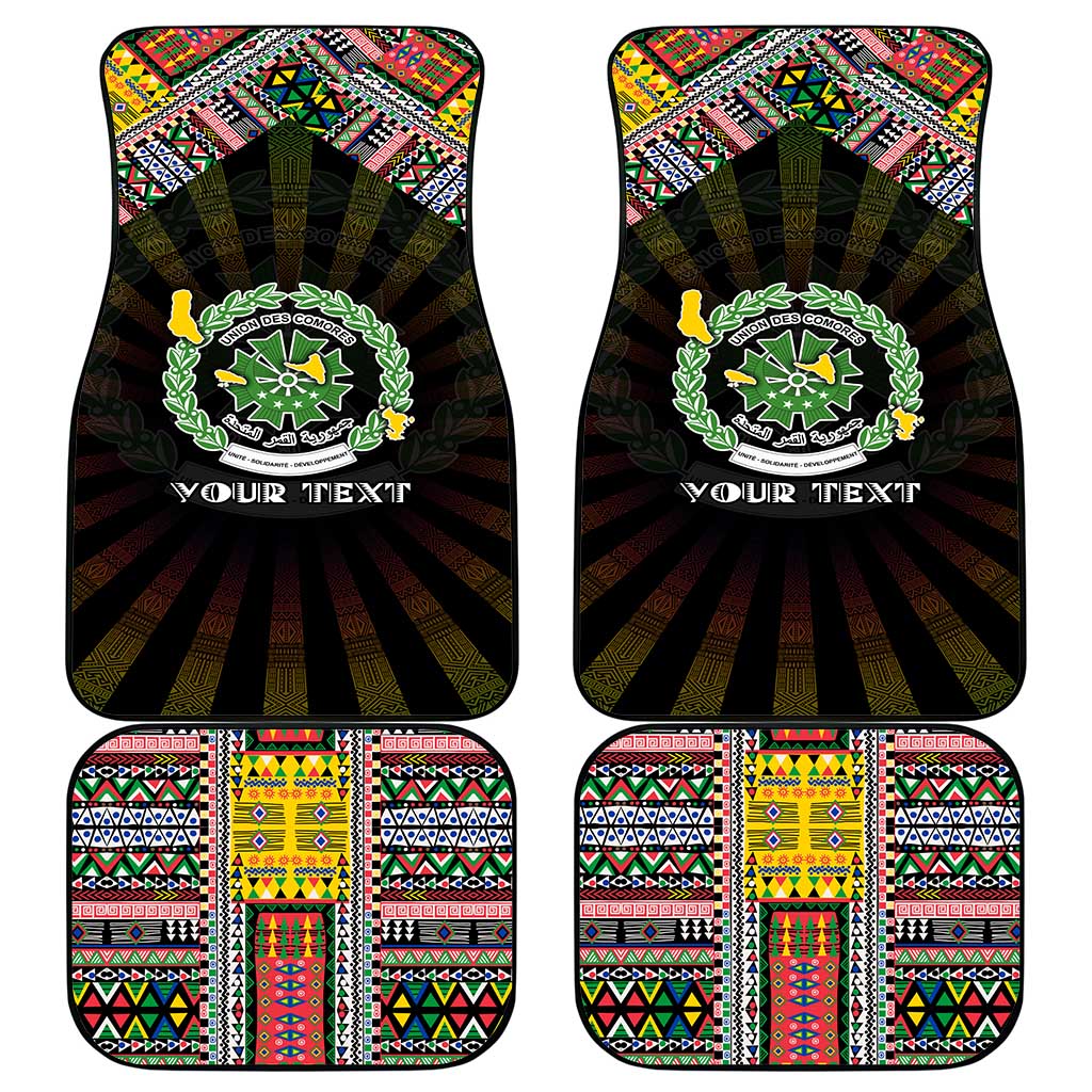 Comoros Roots Car Mats African Pride in Fingerprint and Tribal Colors