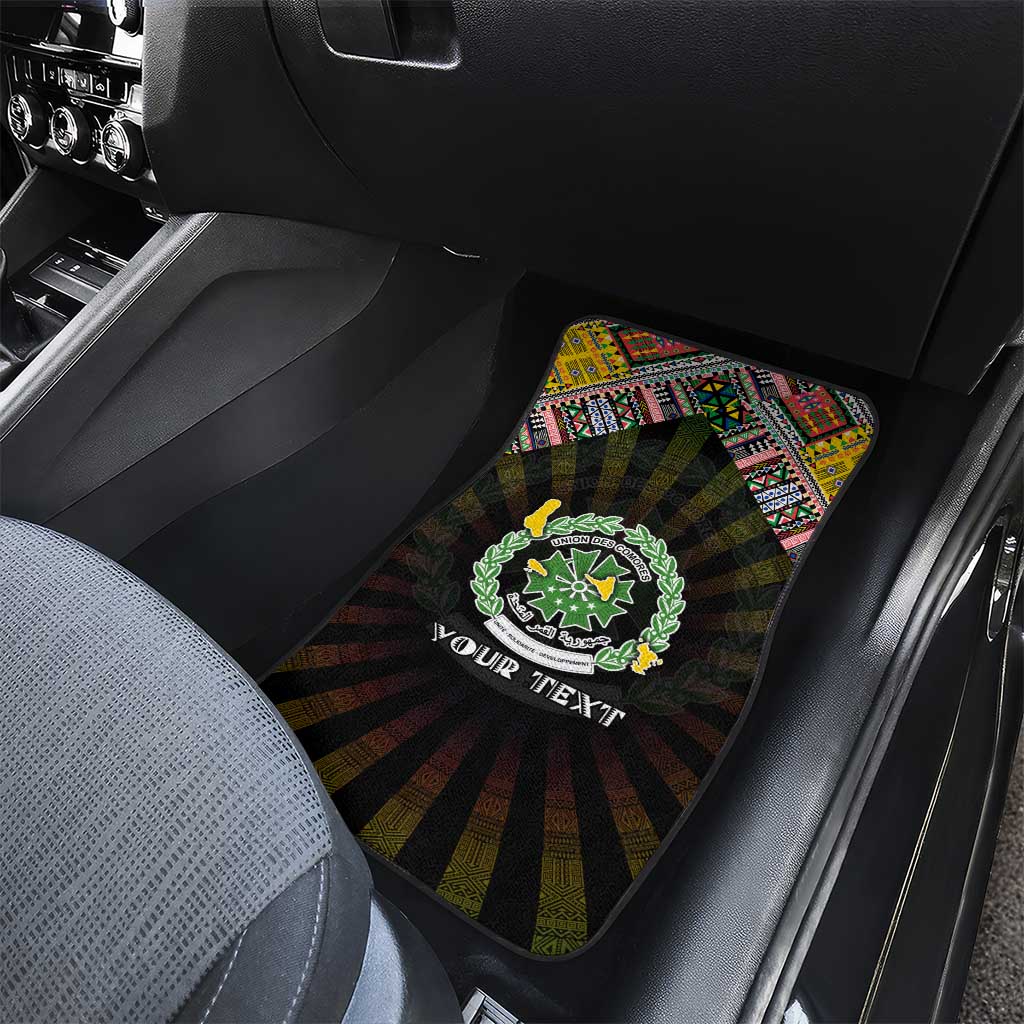 Comoros Roots Car Mats African Pride in Fingerprint and Tribal Colors