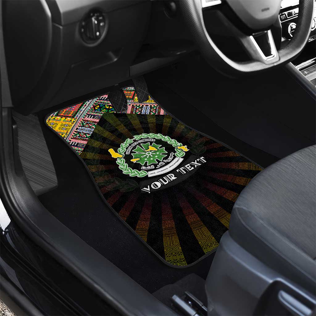 Comoros Roots Car Mats African Pride in Fingerprint and Tribal Colors