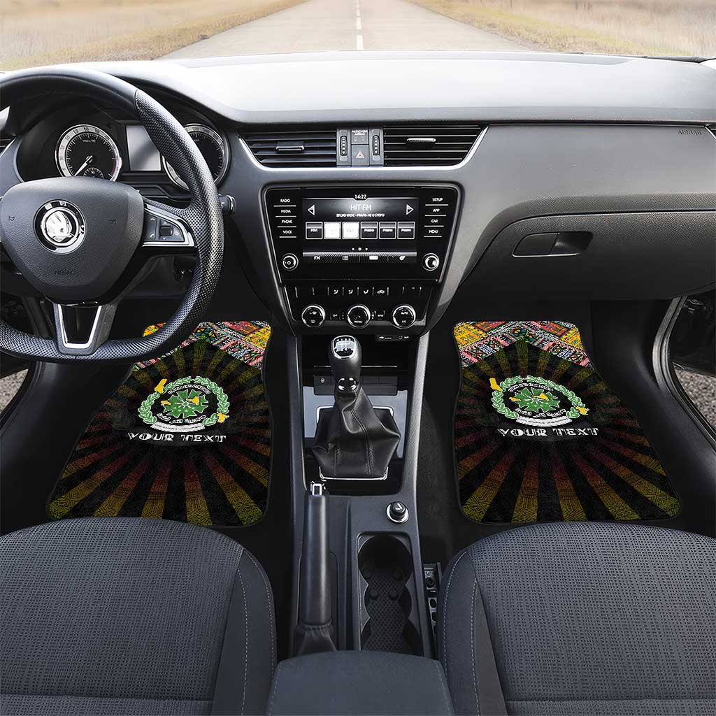 Comoros Roots Car Mats African Pride in Fingerprint and Tribal Colors