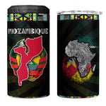 Mozambique Roots 4 in 1 Can Cooler Tumbler African Pride in Fingerprint and Tribal Colors