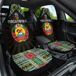 Mozambique Roots Car Seat Cover African Pride in Fingerprint and Tribal Colors