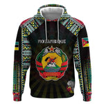 Personalized Mozambique Roots Hoodie African Pride in Fingerprint and Tribal Colors