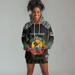 Personalized Mozambique Roots Hoodie Dress African Pride in Fingerprint and Tribal Colors