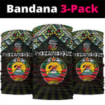 Mozambique Roots Neck Gaiter African Pride in Fingerprint and Tribal Colors DT02