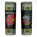 Mozambique Roots Skinny Tumbler African Pride in Fingerprint and Tribal Colors