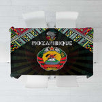 Mozambique Roots Tablecloth African Pride in Fingerprint and Tribal Colors