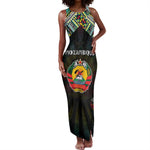 Personalized Mozambique Roots Tank Maxi Dress African Pride in Fingerprint and Tribal Colors