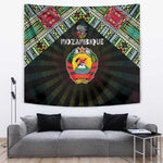 Mozambique Roots Tapestry African Pride in Fingerprint and Tribal Colors