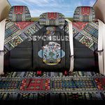 Seychelles Roots Back Car Seat Cover African Pride in Fingerprint and Tribal Colors