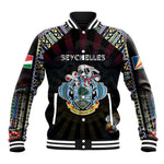 Personalized Seychelles Roots Baseball Jacket African Pride in Fingerprint and Tribal Colors