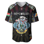 Personalized Seychelles Roots Baseball Jersey African Pride in Fingerprint and Tribal Colors
