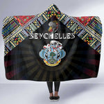 Seychelles Roots Hooded Blanket African Pride in Fingerprint and Tribal Colors