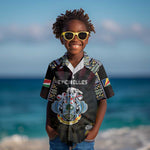 Personalized Seychelles Roots Kid Hawaiian Shirt African Pride in Fingerprint and Tribal Colors