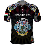 Personalized Seychelles Roots Polo Shirt African Pride in Fingerprint and Tribal Colors