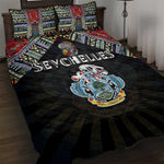 Seychelles Roots Quilt Bed Set African Pride in Fingerprint and Tribal Colors