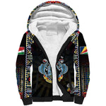 Personalized Seychelles Roots Sherpa Hoodie African Pride in Fingerprint and Tribal Colors
