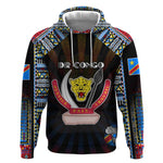 Personalized DR Congo Roots Hoodie African Pride in Fingerprint and Tribal Colors