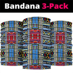 DR Congo Roots Neck Gaiter African Pride in Fingerprint and Tribal Colors - African Pride