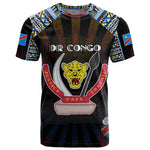 Personalized DR Congo Roots T shirt African Pride in Fingerprint and Tribal Colors