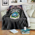 Liberia Roots Blanket African Pride in Fingerprint and Tribal Colors