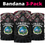 Liberia Roots Neck Gaiter African Pride in Fingerprint and Tribal Colors DT02