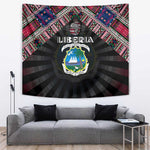Liberia Roots Tapestry African Pride in Fingerprint and Tribal Colors