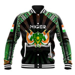 Personalized Niger Roots Baseball Jacket African Pride in Fingerprint and Tribal Colors