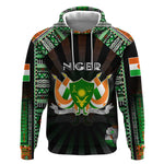 Personalized Niger Roots Hoodie African Pride in Fingerprint and Tribal Colors