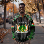 Personalized Niger Roots Sweatshirt African Pride in Fingerprint and Tribal Colors