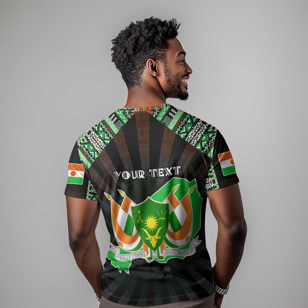 Personalized Niger Roots T shirt African Pride in Fingerprint and Tribal Colors