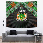 Niger Roots Tapestry African Pride in Fingerprint and Tribal Colors