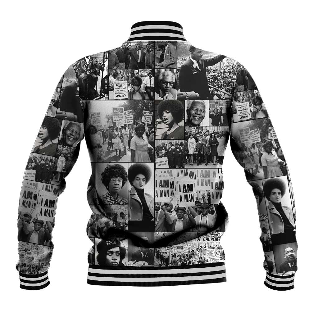 African Baseball Jacket Black Power Images DT02