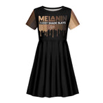 Every Shade Slays Melanin Kid Short Sleeve Dress African Signature