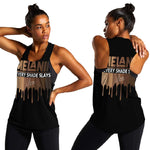 Every Shade Slays Melanin Women Racerback Tank African Signature