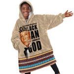 The Most Honorable Elijah Muhammad KId Wearable Blanket Hoodie Black Man