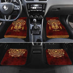 Personalized Anubis Car Mats Ancient Egyptian Pattern In Red