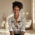 Root Africa Women Casual Shirt African Map DT02