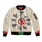Black History Milestones - African Timeline Sleeve Zip Bomber Jacket